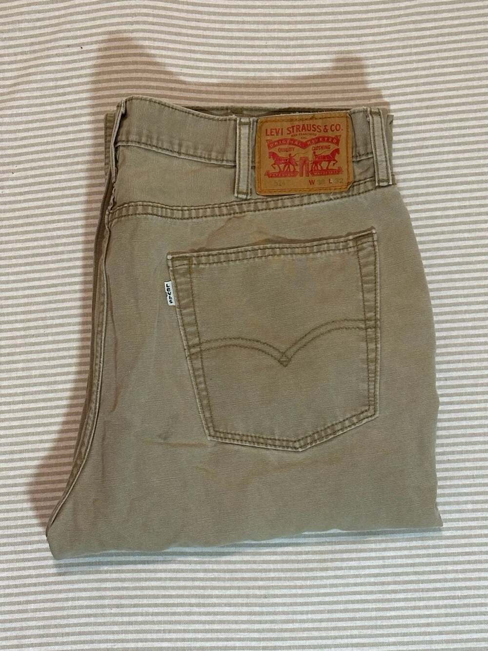Levi's 514 Straight Fit Khaki Pants Tan Men's Size 38x32